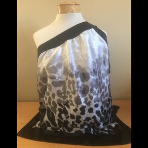 Bebe One Shoulder Top Womens Size Large